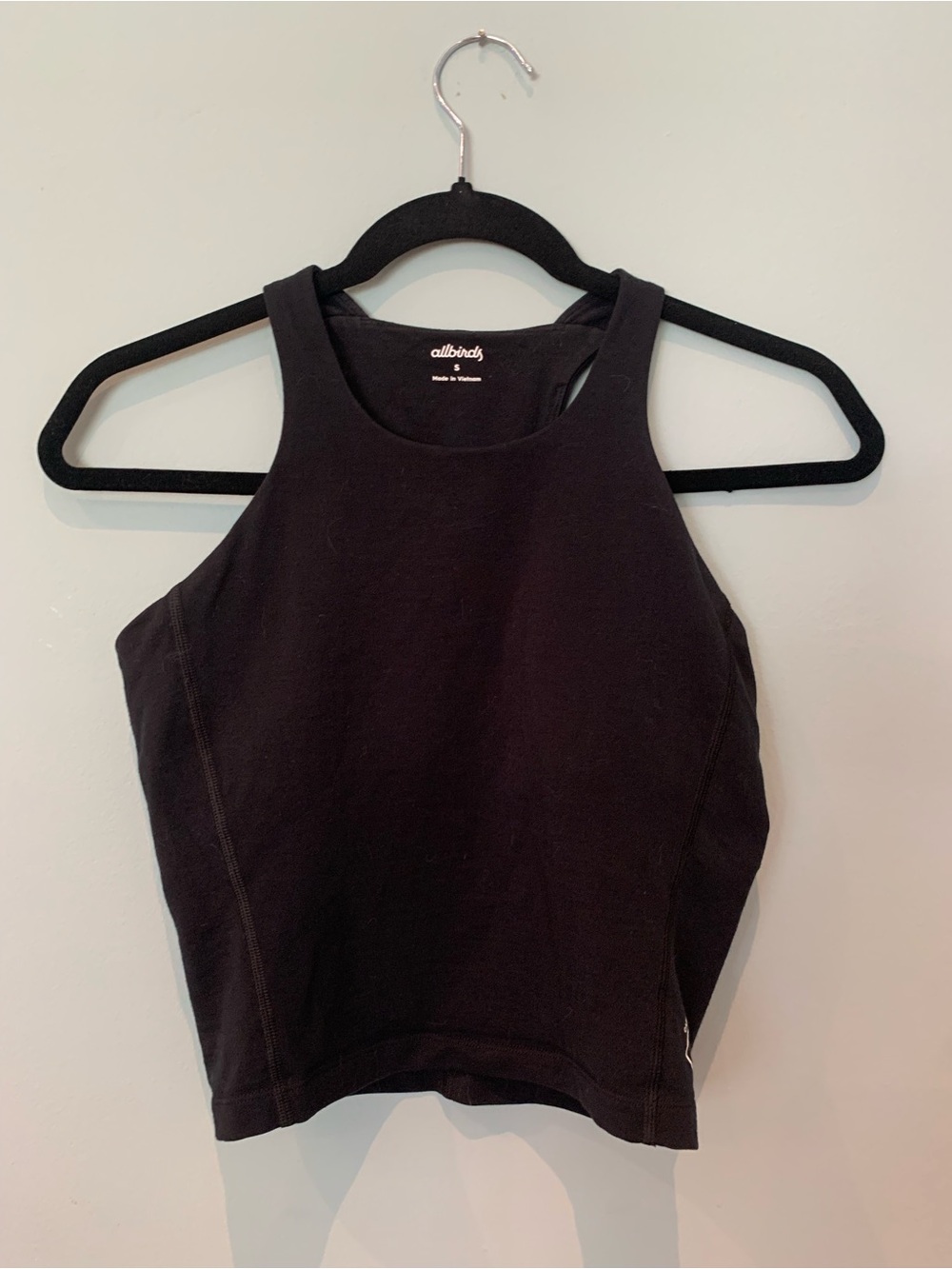 Allbirds Women’s Black Racerback Crop Tank